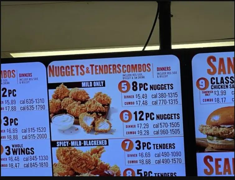 Nuggets Menu at Popeyes Prices