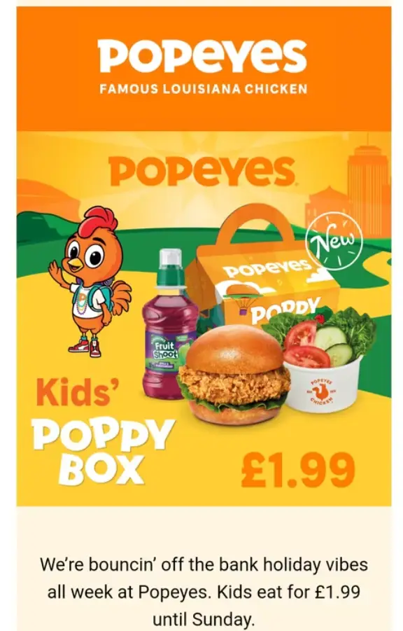 Popeyes Kids Menu Prices