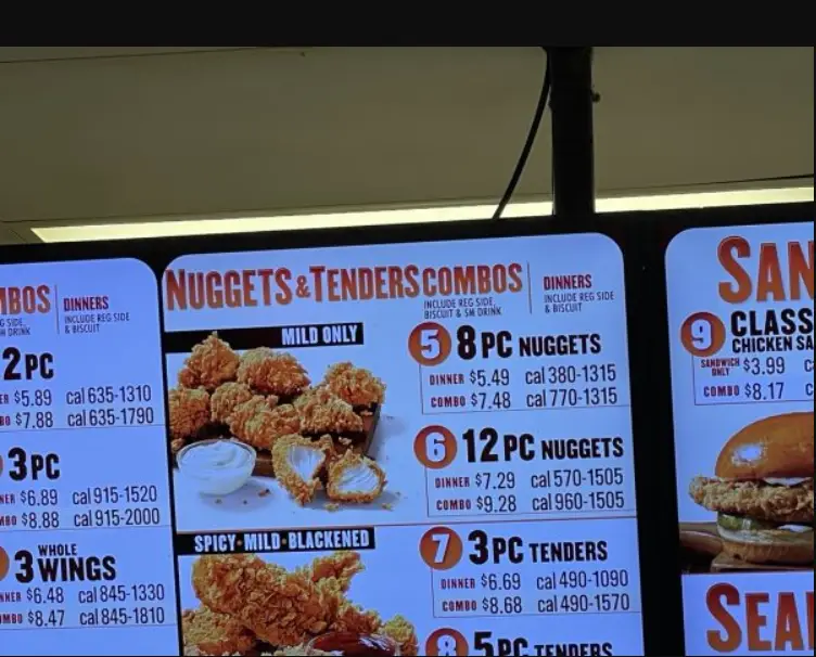 Popeyes Menu