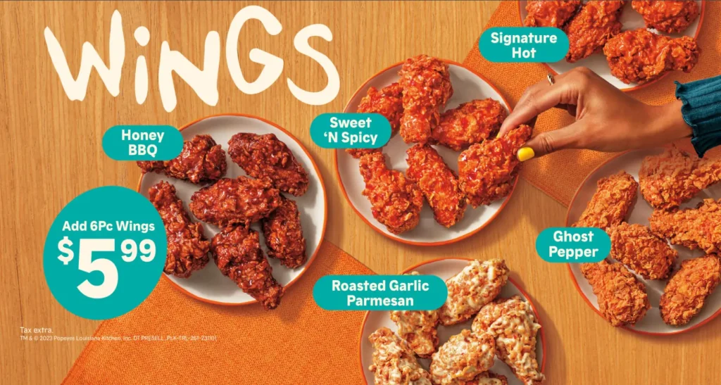 Popeyes Wings Menu Prices
